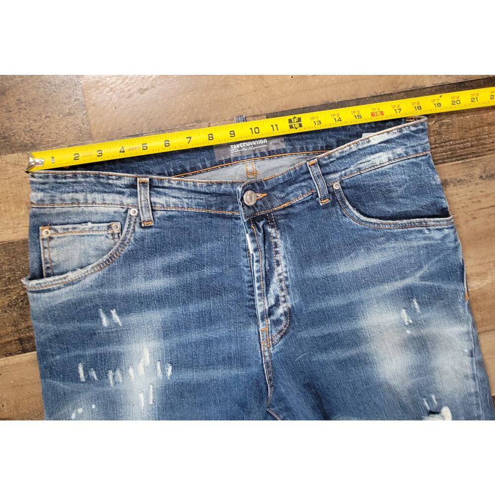 Takeshy Kurosawa Designer‎ Golden Edition Button Fly Blue Jeans 38/52 Italy Made - Picture 12 of 16